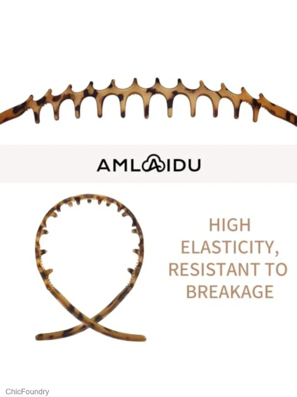 Zigzag Headbands for Women Glasses Wearers Non Slip Hair Accessory 2 Pack
